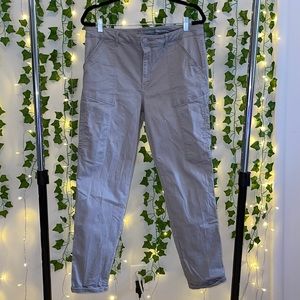 Gray fitted cargo pants 14